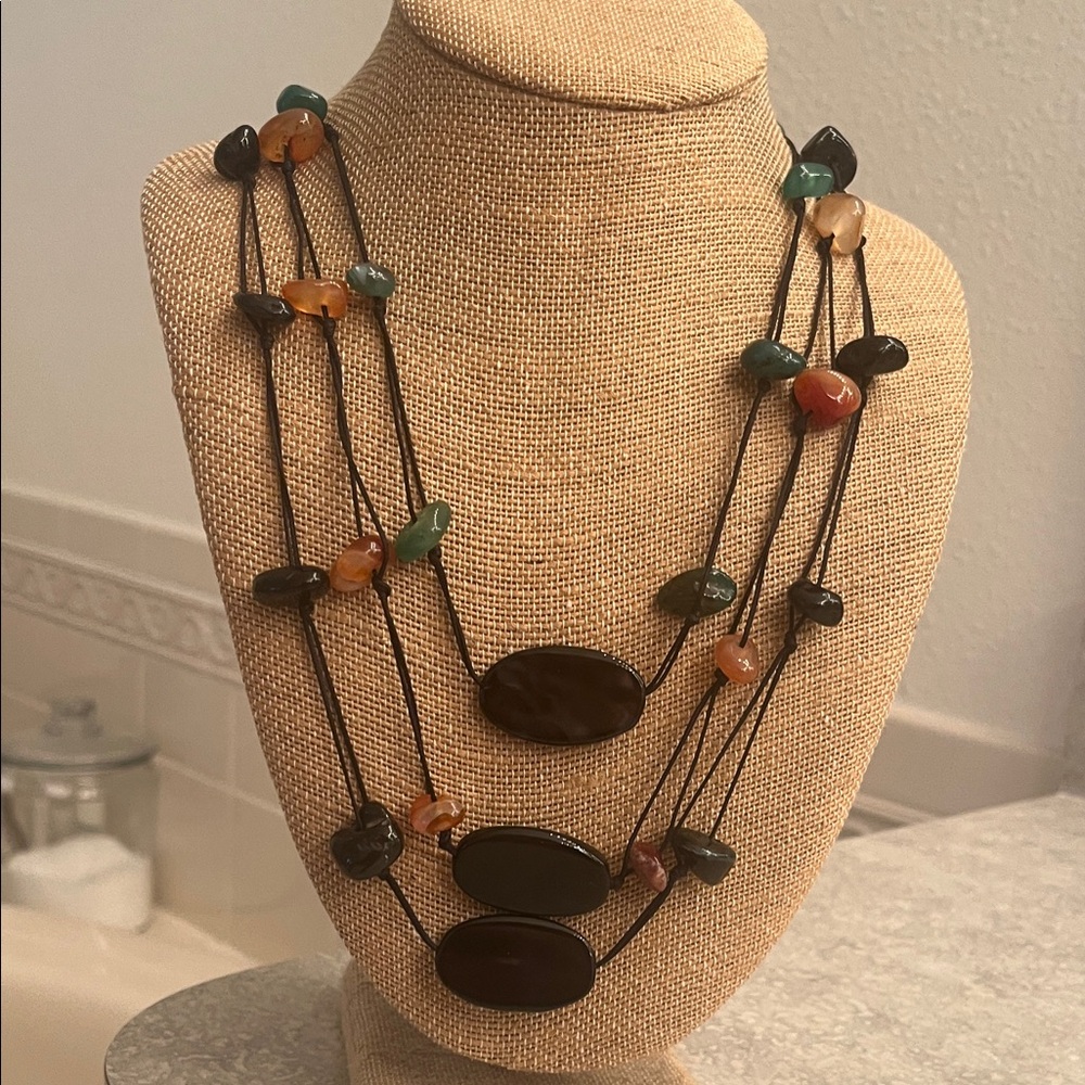 Multicolor Beaded Natural stones Necklace